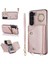 Samsung Galaxy S23 Için Crossbody + Kickstand Fermuar Cüzdan Pu Deri Kaplamalı Tpu Çizgisi Altın Telefon Kılıfı (Yurt Dışından) 1
