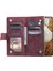 Samsung Galaxy A14 4g/5g Pu Deri Rhombus Strap-Wine Red ile Baskılı Fermuar Cüzdan Telefon Kılıfı (Yurt Dışından) 2