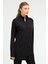 Siyah Regular Fit Düz Micro Dik Yaka Fermuarlı Kadın Tunik - SC1086 3
