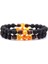 No.10 Boyutu Çift Bileklik Seti Doğal Taş Bileklikbeadslavahommefashionbangles Bileklik Erkek Ahşap Boncuk Mala Bileklik Aksesuar J (Yurt Dışından) 1