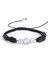 Mat Akik Şifa Kaba Turmalin Yarı Değerli Mineral Taş Boncuk Charm Beyaz Howlite Unisex Kadınlar Için Ayarlanabilir Makrome Bilezik Adam (Yurt Dışından) 3