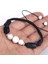 Mat Akik Şifa Kaba Turmalin Yarı Değerli Mineral Taş Boncuk Charm Beyaz Howlite Unisex Kadınlar Için Ayarlanabilir Makrome Bilezik Adam (Yurt Dışından) 4