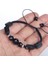 Hematit Çift Unisex Bilezik Yarı Değerli Mineral Şifa Taş Boncuk Siyah Şifa Kaba Turmalin Charms Yönlü Oniks Ayarlanabilir (Yurt Dışından) 4