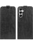 Samsung Galaxy A34 5g Için Dikey Flip Kart Yuvası Black ile Çılgın At Doku Deri Telefon Kılıfı (Yurt Dışından) 1