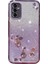Samsung Galaxy A34 Için Kadem 5g Gradyan Glitter Toz Tpu Rhinestone Dekor Çiçek Desen Anti-Drop Koruyucu Koruma-Purple Telefon Kılıfı (Yurt Dışından) 1