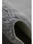 (75 x 120 cm - 75 x 50 cm) 2'li Gri Peluş Post Yumuşak Yıkanabilir Banyo Halısı Klozet Takımı 2
