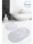 2'li Gri Oval Düz Renk Peluş Post Yumuşak Yıkanabilir Banyo Halısı Klozet TAKIMI(100 x 60 cm - 60 x 50 cm) 1