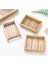 No.3 Tarzı Bambu Ahşap Sabunluk Ahşap Sabunluk Tutucu Banyo Duş Mutfak Scrubber Dikdörtgen ve Derin Ahşap (Yurt Dışından) 3
