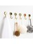 Yeşil Stil Kendinden Yapışkanlı Altın Pirinç Kabuk Dekoratif Duvar Kancaları Havlu Askısı Ceket Askısı Banyo Takı Anahtar Askıları Koridor Duvar Elbise Çanta Kanca (Yurt Dışından) 4