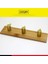 3hooks G Stili 3 M Etiket Yapışkanlı Bambu Duvar Montaj Tutucu 3 Kanca Kapı Elbise Ceket Şapka Askısı Sıralı Askı Havlu Elbise Bornoz Rafı Altın (Yurt Dışından) 1