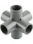 3d-6 Yol Stili Kimlik 32MM Gri mm Pvc Boru Adaptörü Düz Dirsek Tee Çapraz Bağlayıcı Su Boru Ek Parçaları Yolları Ortak Dıy Raf Parçaları (Yurt Dışından) 1