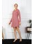 Kadın Penye Uzun Kol Düğmeli Tunik Gecelik 13101 3