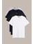 Erkek Çok Renkli T- Shirt Regular Fit Rahat Kesim V Yaka 4'lü Basic Tişört Paketi 1