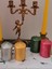 Iv Candles Homedecor Varaklı 4 Renk Baton Mum 2