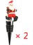 Iki Paket Noel Baba Pvc Malzeme Kırmızı Şarap Tıpası (Yurt Dışından) 1