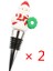 Iki Paket Noel Baba Pvc Malzeme Kırmızı Şarap Tıpası (Yurt Dışından) 1