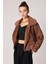 Içi Suni Kürklü Süet Crop Biker Ceket 4