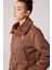 Içi Suni Kürklü Süet Crop Biker Ceket 5