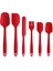 6 Parça Silikon Spatula Seti - Isıya Dayanıklı Mutfak Bakeware Gereçleri Setleri, Yapışmaz Kauçuk Spatula Kazıyıcı Kırmızı (Yurt Dışından) 1