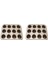 2x Canele Kalıp Kek Tavası, Fırın Pişirme Için 12 Gözlü Yapışmaz Cannele Muffin Bakeware Cupcake Tavası (Şampanya Altın) (Yurt Dışından) 1