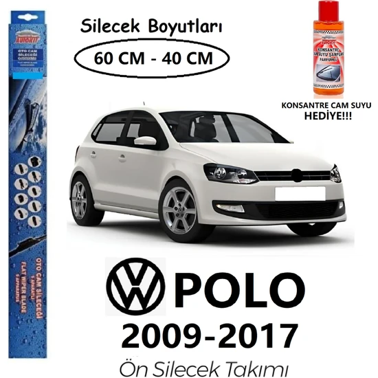 Autokit Volkswagen Polo Muz Tipi 9 Aparatlı Ön Silecek Takımı (2009-2017)
