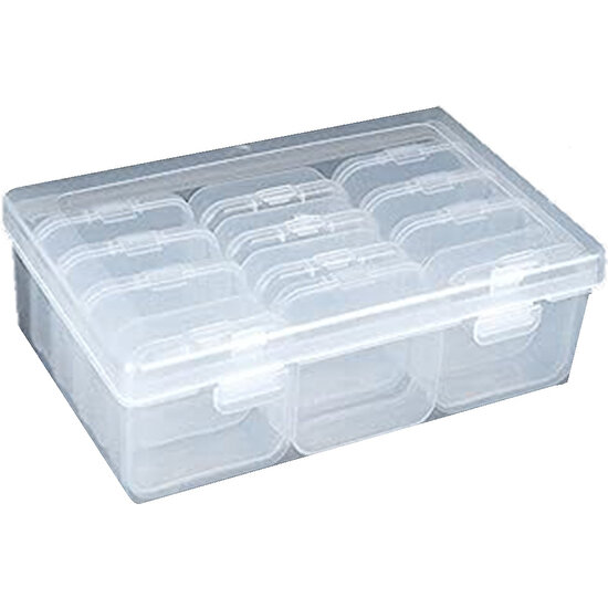 Humble Paket Boncuk Organizatörler Kutusu Şeffaf Mini Plastik Boncuk Saklama Kapları Şeffaf Kapaklı Saklama Kutusu (Yurt Dışından)
