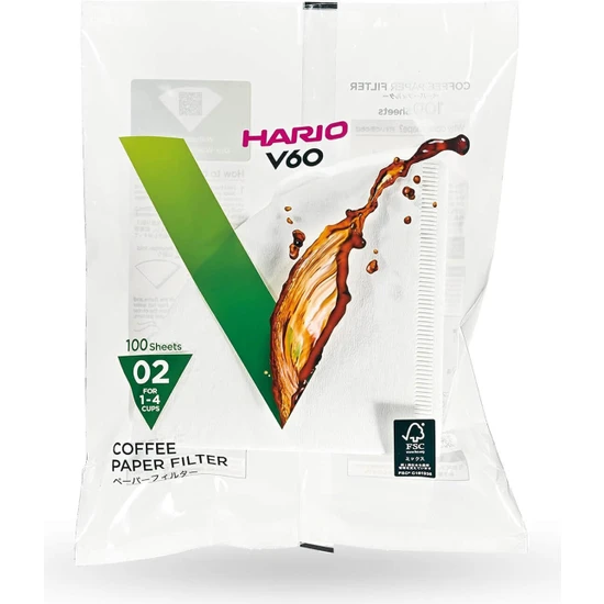 Hario - V60 02 Kahve Filtre Kağıdı [100 Adet]
