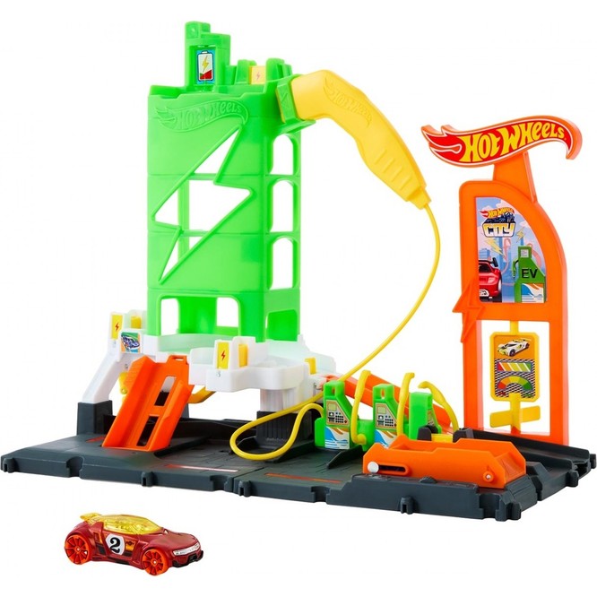 Hot Wheels Elektrikli Araç Şarj Istasyonu Oyun Seti HTN79