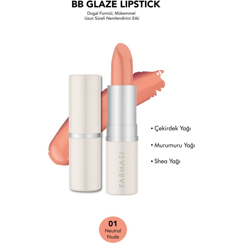 Farmasi Bb Glaze Ruj 01 Neutral Nude 4 gr