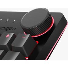 Spigen ArcPlay RGB Ingilizce Q Kablolu Mekanik Gaming Klavye Oyuncular İçin Tasarlandı Multi-Fonksiyon Ses Ayarı (Cherry MX Brown Switch / 8000 HZ Rapid Speed for Performance) PJ2100US - APP06427