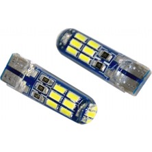 Carub 12V T10 Ampul 15 LED 7W Smd Silikon Fiber Canbus Beyaz BR0405543