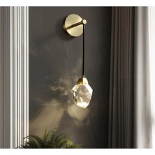 Modern Luxury Kristalize Camlı Power LED Aplik Gold Sarı Concept Ürün Gün Işığı