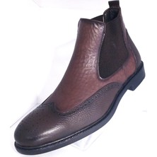 Bags Shoes Bagsshoes HTC2023K-007 Erkek  Deri Çiftyüz Oxford Bot