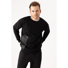 Gothamvibes Erkek Remember Oversize Siyah Sweatshirt
