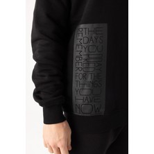 Gothamvibes Erkek Remember Oversize Siyah Sweatshirt