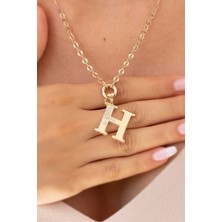 By Milo Jewellery 14 Ayar Altın H Harf Kolye