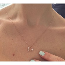 By Milo Jewellery Ayyıldız Roze Renkli Kolye