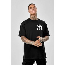 Medinenur Siyah Ny Baskılı Unisex Tshirt