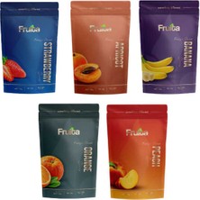 Fruita Freeze Dried 5’li Tanışma Paketi 2 (Dilim Çilek, Dilim Kayısı, Dilim Muz, Dilim Şeftali, Dilim Portakal)