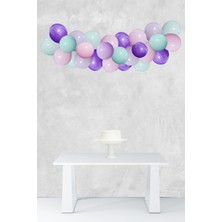 Pekshop Soft Makaron Konsept Balon Zinciri Deniz Kızı Tema Parti Balon Seti 42 Parça