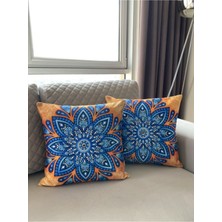 Palmia Home Mandala Desenli Çift Taraflı Dekoratif 2'li Kırlent Kılıfı Seti