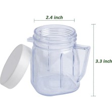 Humble Blender Yedek Parçaları Için, 4937 Mini Osterizer Blender Kavanoz Aksesuarı, Kapaklı Bardak Mini Plastik Kavanoz (3'lü Paket) (Yurt Dışından)