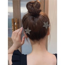 Efna Store Kristal Taşlı Yıldız Model Saça Geçirmeli Gizli Yaylı Saç Tokası