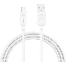 Recci iPhone Şarj Kablosu Recci RCL-P100 City Of Sky Serisi Lightning To Usb-A Data ve Şarj Kablo 1m Beyaz