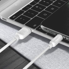 Recci iPhone Şarj Kablosu Recci RCL-P100 City Of Sky Serisi Lightning To Usb-A Data ve Şarj Kablo 1m Beyaz