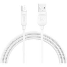 Recci Micro USB Şarj Kablosu Recci RCM-P100 City Of Sky Serisi Micro To Usb-A Data ve Şarj Kablo 1m Beyaz