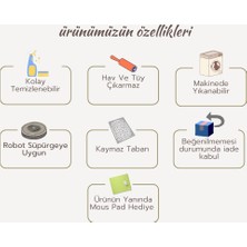 Yıkanabilir Mutfak Desenli Desenli Kaymaz Taban Dijital Baskı Halı