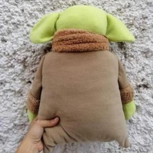 Masho Trend 45 cm Bebek Yoda Peluş Yastık + 28 cm Baby Yoda Yastık - Baby Yoda Peluş - Star Wars Peluş