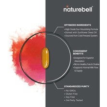 Naturebell Sunflower Lecithin Rich In Phosphatidyl Choline 2400 mg 240 Kapsül