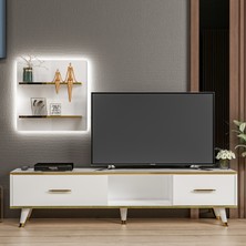 İnarch Dizayn Aren Işıklı Tv Ünitesi Beyaz